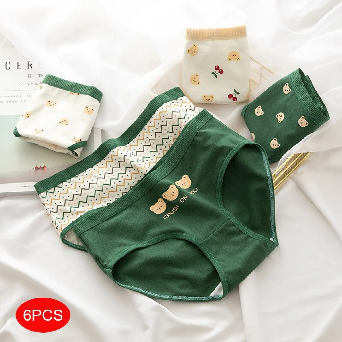 6-Pack Kawaii Strawberry Cotton Panties - Women’s Clothing & Accessories - 9