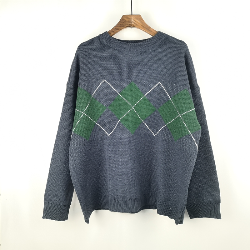 Geometric Patterned Autumn Sweater - Kawaii Stop - Autumn, Colorful, Cute, Geometric, Harajuku, Hoodies &amp; Sweatshirts, Kawaii, Korean, O-Neck, Patterned, Polyester, Sweater, Sweaters, Tops &amp; Tees, Warm, Winter, Women's, Women's Clothing &amp; Accessories