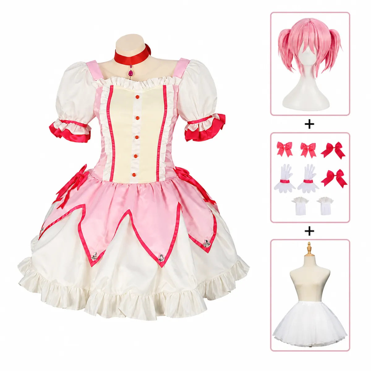 Madoka Kaname Magical Girl Cosplay Dress Set - All Dresses - Cosplay - 5