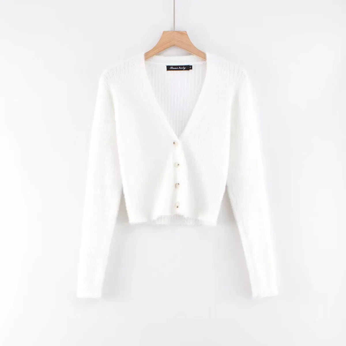 Women’s V-Neck Long Sleeve Cardigan - Women’s Clothing & Accessories - Cardigan - 3