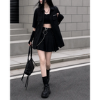 Gothic Pleated Skirt Set - Bottoms - 8