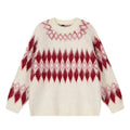 Oversized Fair Isle Crewneck Pullover Sweater - Sweaters - Sweater / Pullover - 1