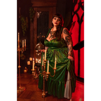 Cosette Maxi Dress in Horror Green Stripe - All Dresses - Maxi Dress - 1