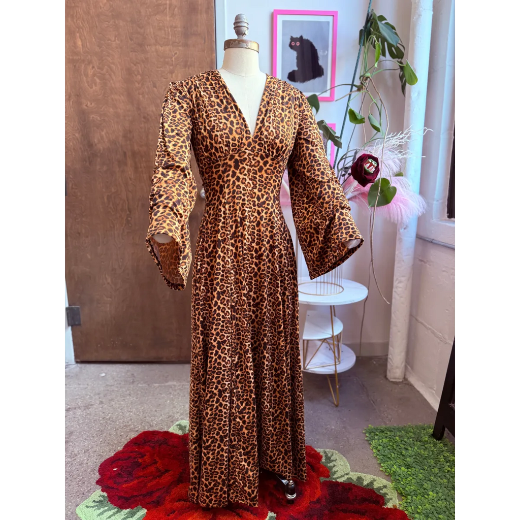 Raquel Leopard Print Maxi Dress with Bell Sleeves - All Dresses - Maxi Dress - 2