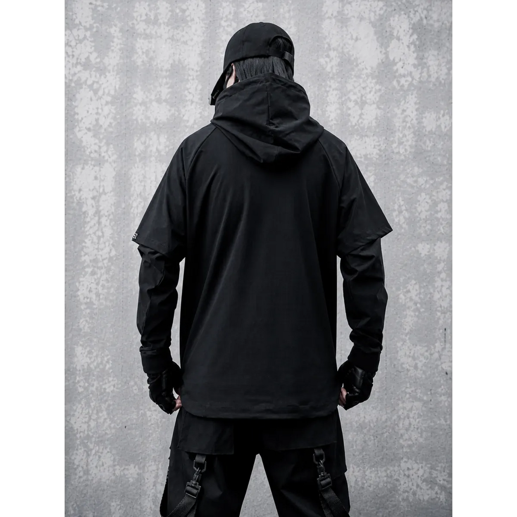 Layered Techwear Hoodie – Harajuku Streetwear - Hoodies & Sweatshirts - Hooded - Men’s Hoodies - 3