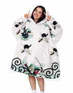 Zoro One Piece Sherpa Wearable Blanket Hoodie