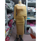 Gold One-Shoulder Bodycon Maxi Dress - All Dresses - Maxi Dress - 6