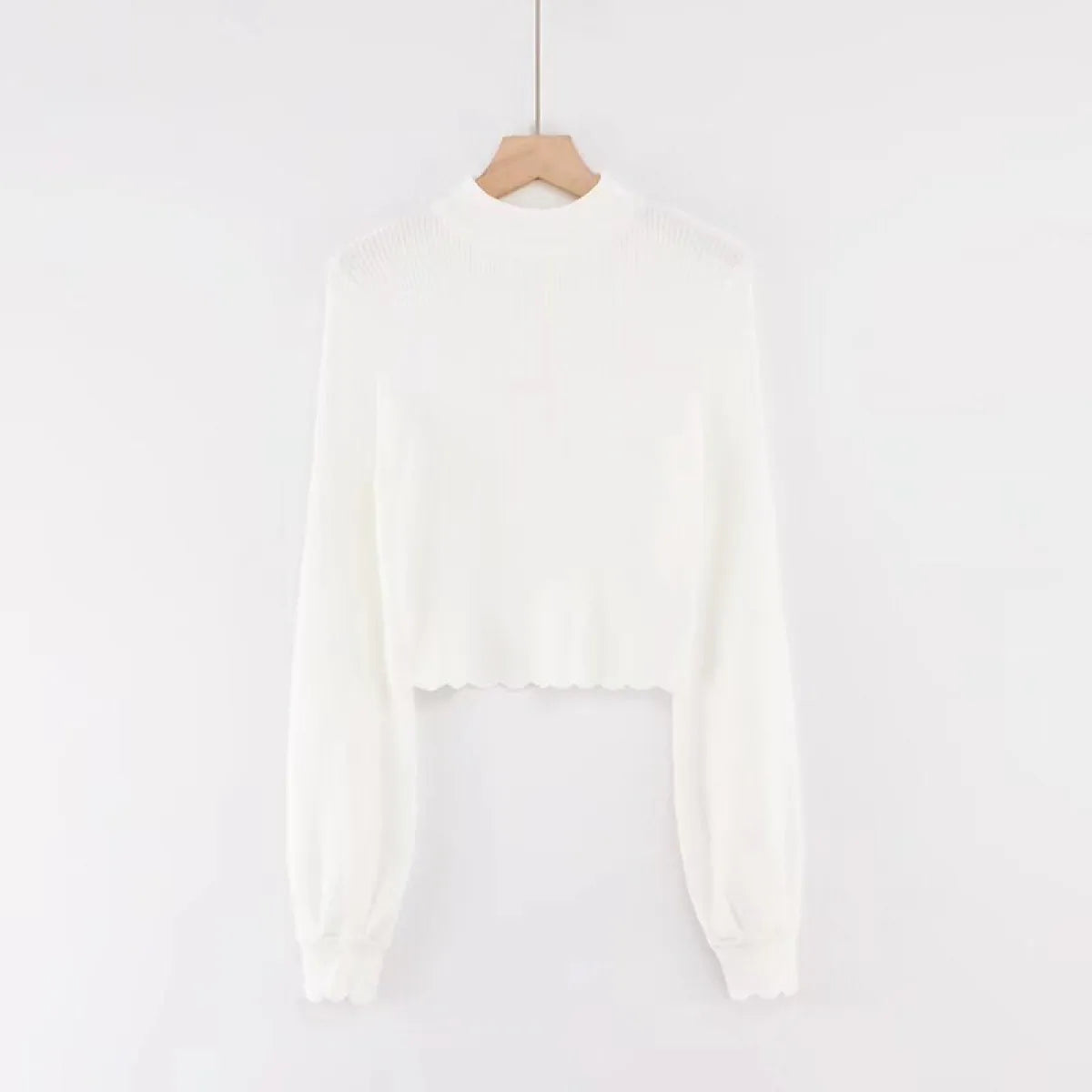 Lotus Ruffle Half High Neck Sweater - Sweaters - Sweater / Pullover - 6