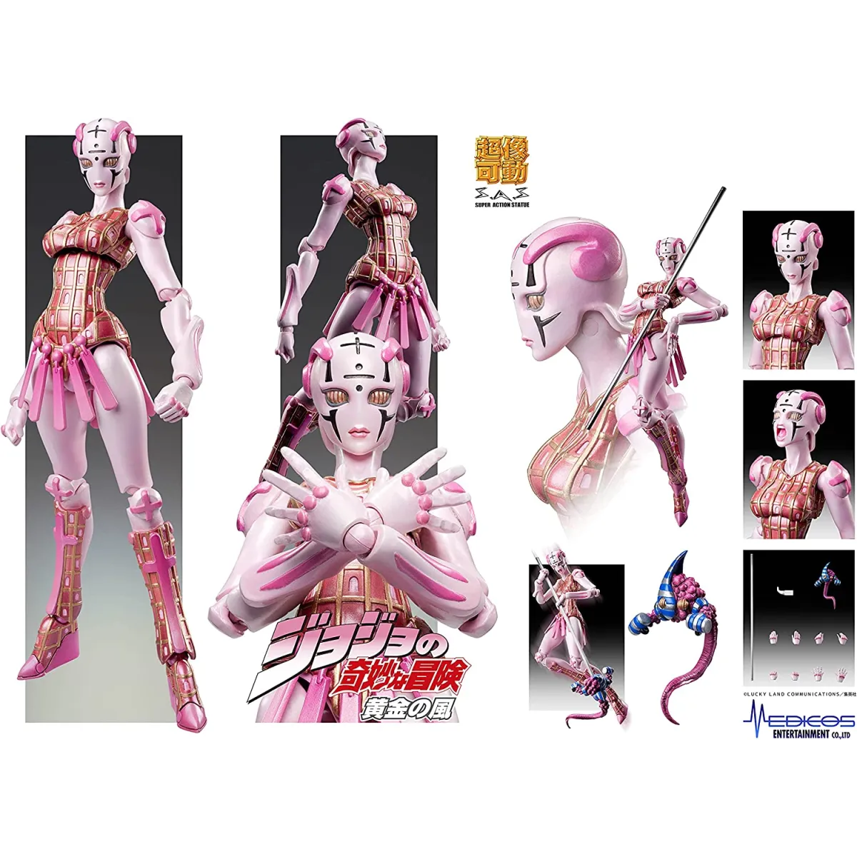 MediCos JoJo’s Bizarre Adventure Part 5: Chozo Kado Spice Girl Super Action Statue Figure - Figurines - Figures - 1