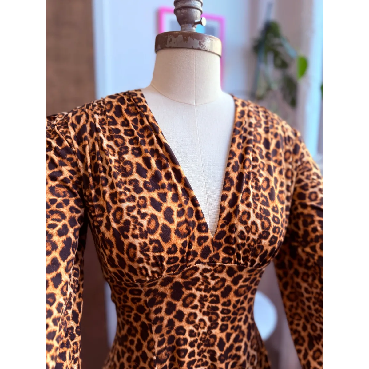 Raquel Leopard Print Maxi Dress with Bell Sleeves - All Dresses - Maxi Dress - 3