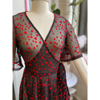 Lydia Wrap Dress in Queen of Hearts Mesh - All Dresses - Dress - 2
