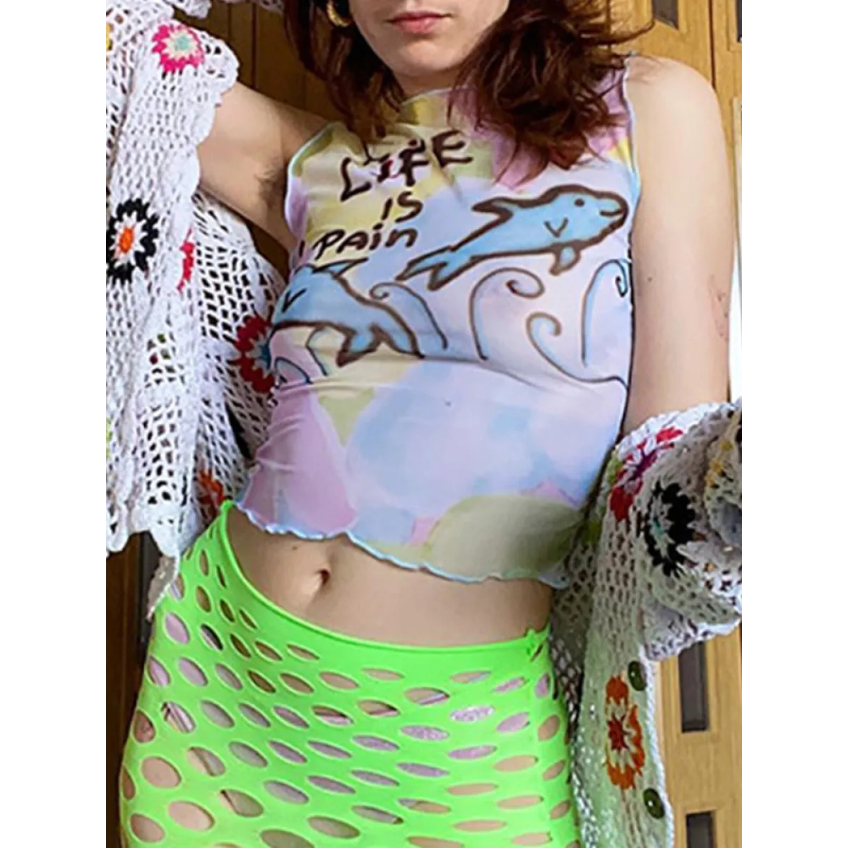 Life Is Pain Crop Top - T-Shirts - Shirts & Tops - 2 - 2024