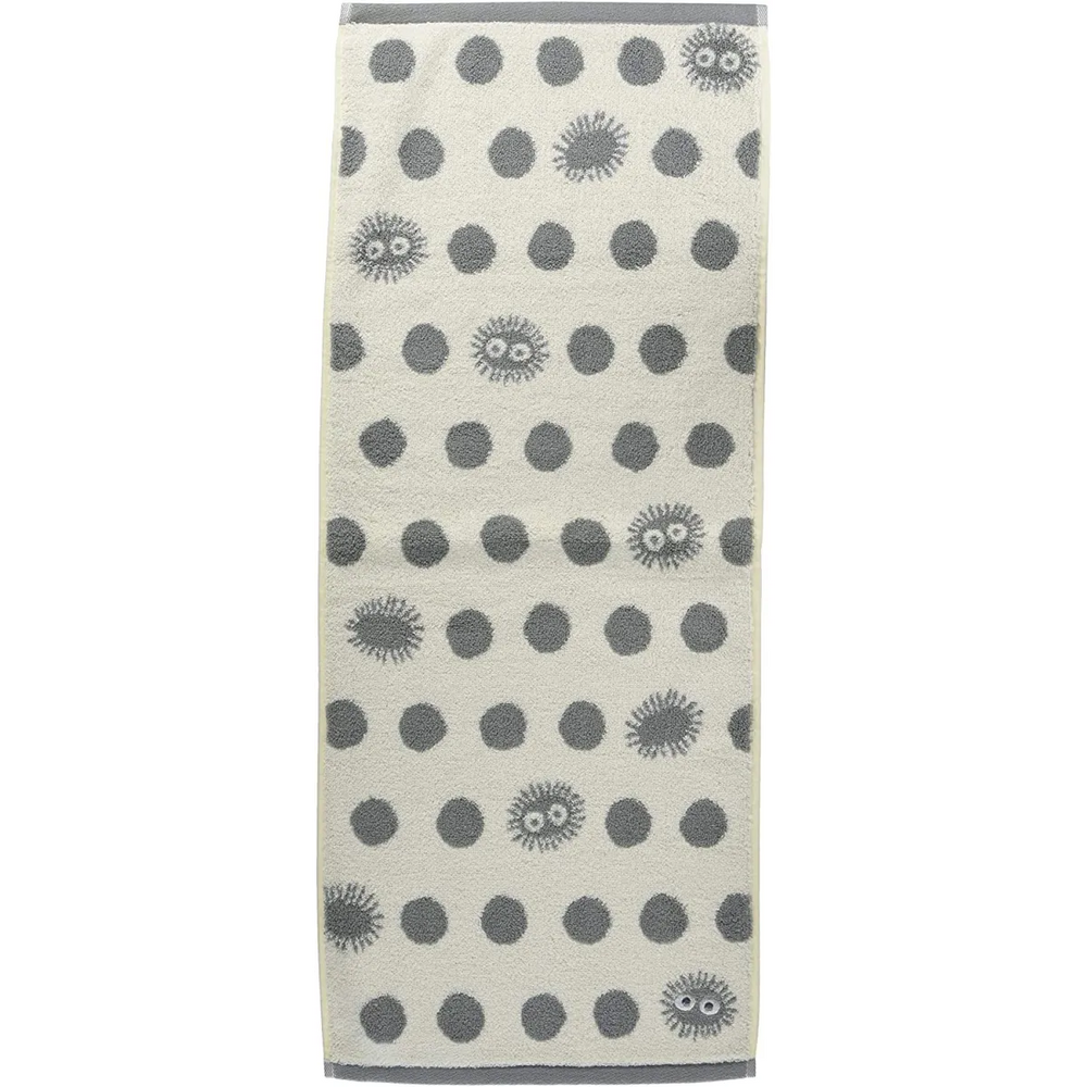 My Neighbor Totoro Soot Sprite Face Towel Grey and White - Best Sellers - Towels - 1