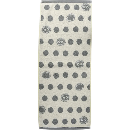 My Neighbor Totoro Soot Sprite Face Towel Grey and White - Best Sellers - Towels - 1