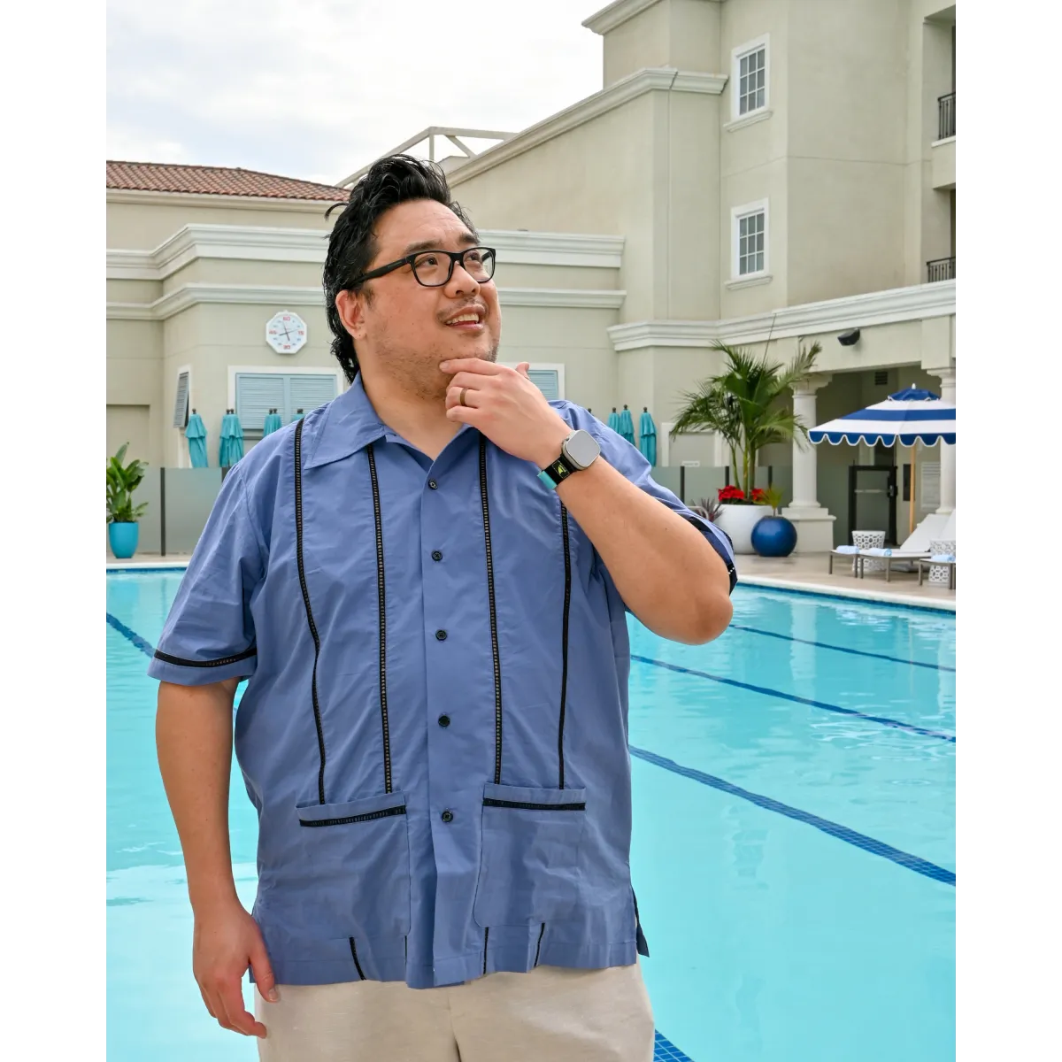 Men’s Working Blues Cocktail Shirt - T-Shirts - Button-Up Shirt - 1