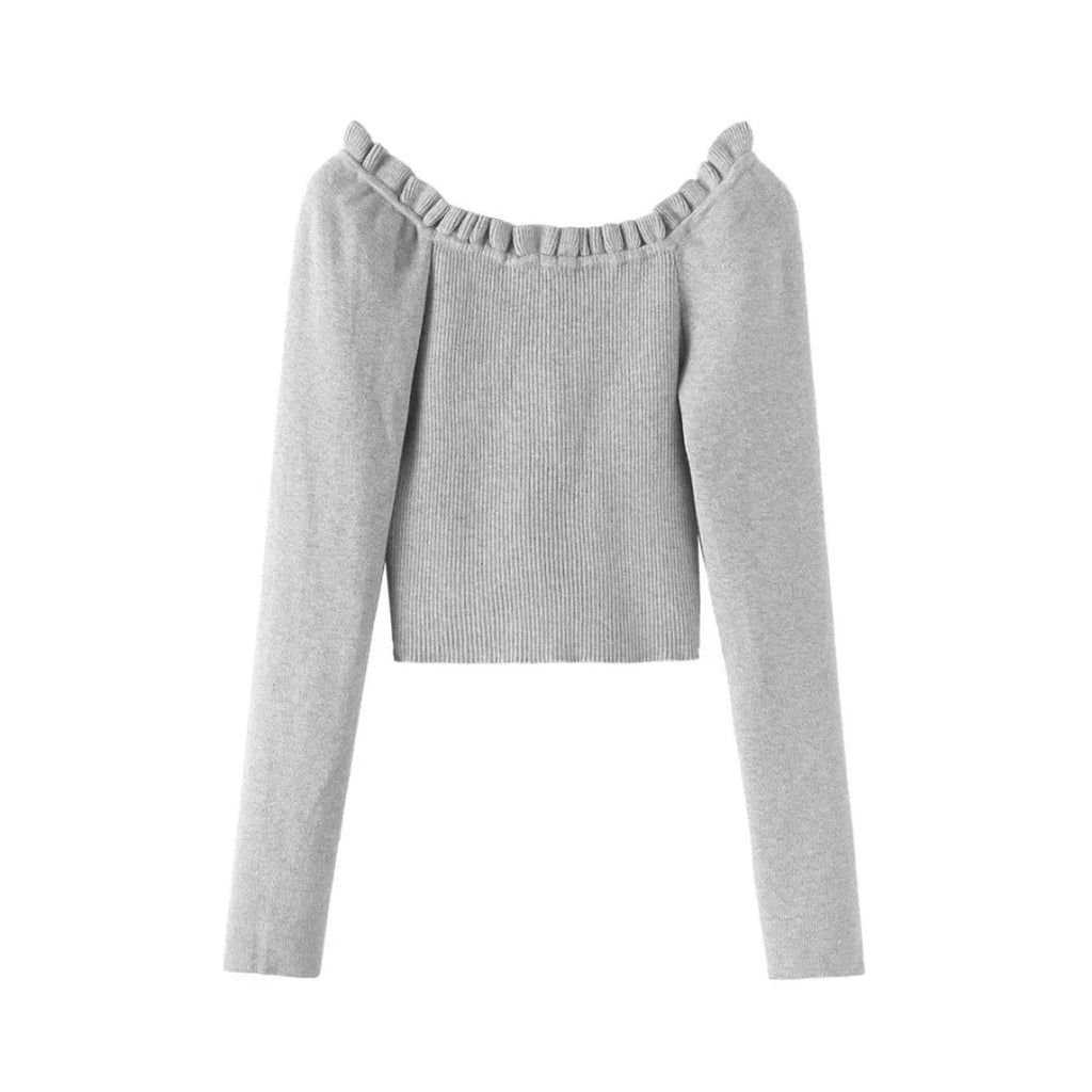 V-Neck Drawstring Waist Button Long Sleeve Top - Blouses & Shirts - Blouse - 3