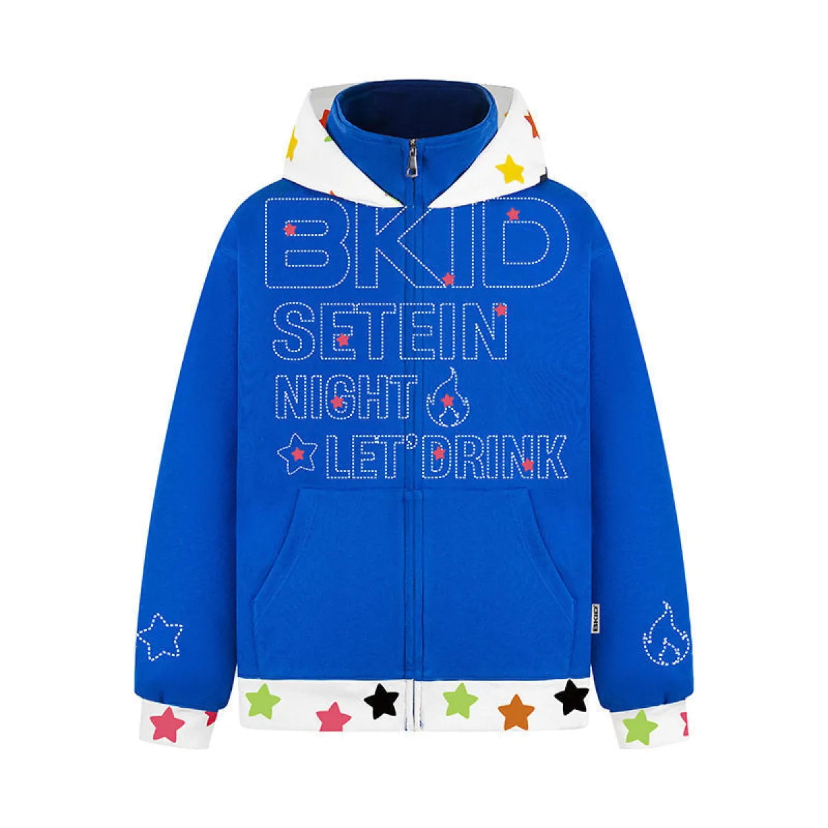 Patchwork Letter Hoodie Sweatshirt - T-Shirts - Hoodie - 1