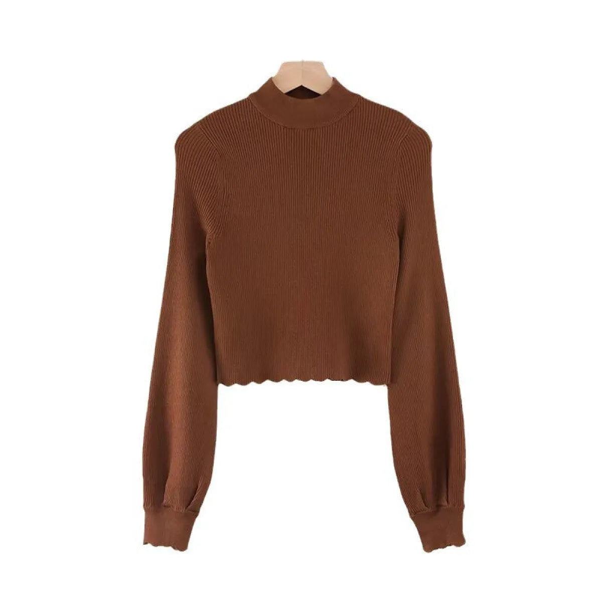 Lotus Ruffle Half High Neck Sweater - Sweaters - Sweater / Pullover - 1