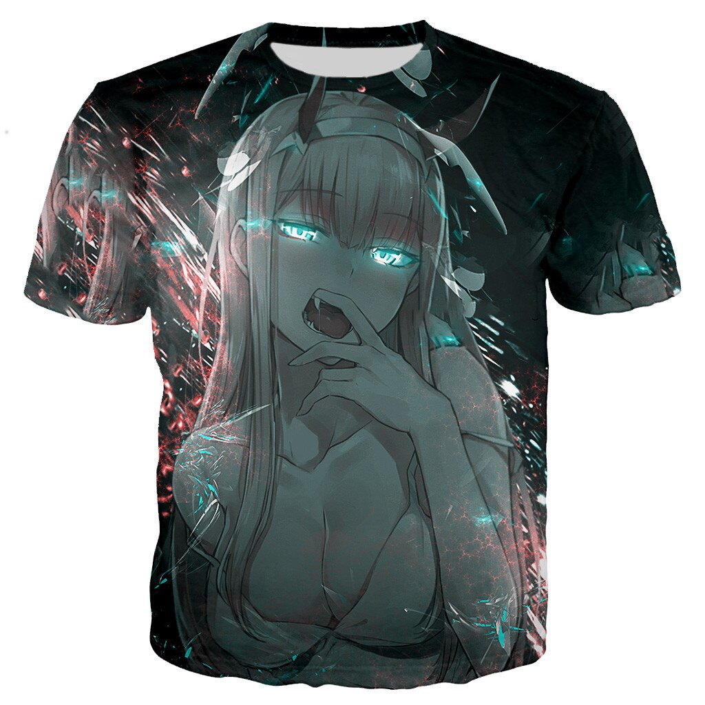 Darling In The Franxx Anime T-Shirt - Kawaii Stop - 3D Printed, Anime, Casual Style, Clothing, Cool, Darling In The Franxx, Men, Men's Clothing &amp; Accessories, Men's T-Shirts, Men's Tops &amp; Tees, New Fashion, Oversized, Streetwear, T Shirt, T-Shirts, Tops, Tops &amp; Tees, Tshirt, Women, Women's Clothing &amp; Accessories