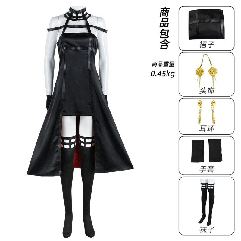 Yor Forger Cosplay - Spy X Family - Kawaii Stop - Anime, Assassin, Black, Cosplay, Cosplay Wig, Dress, Earring, Gothic, Long Hair, Outfit, Red, Skirt, Spy X Family, Suit, Uniform, Yor Briar, Yor Forger