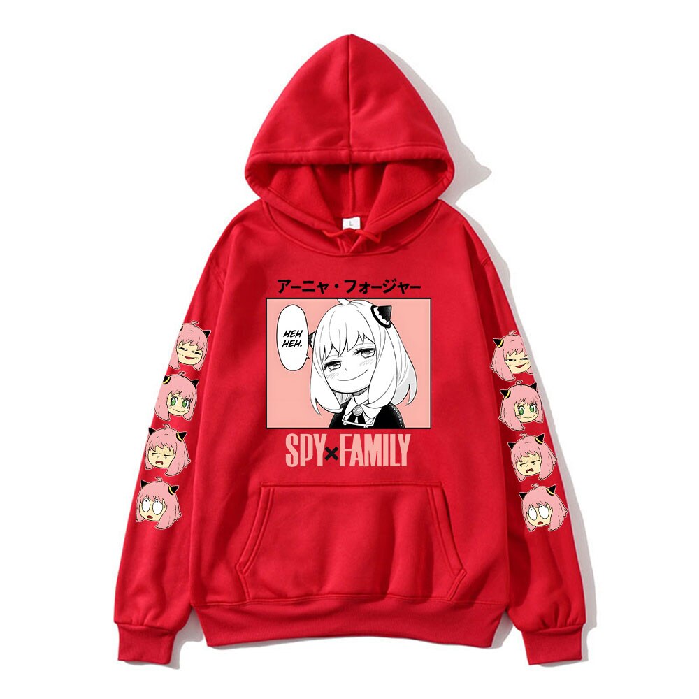 Anya Spy X Family Hoodies - Red / M - Women’s Clothing & Accessories - Shirts & Tops - 24 - 2024