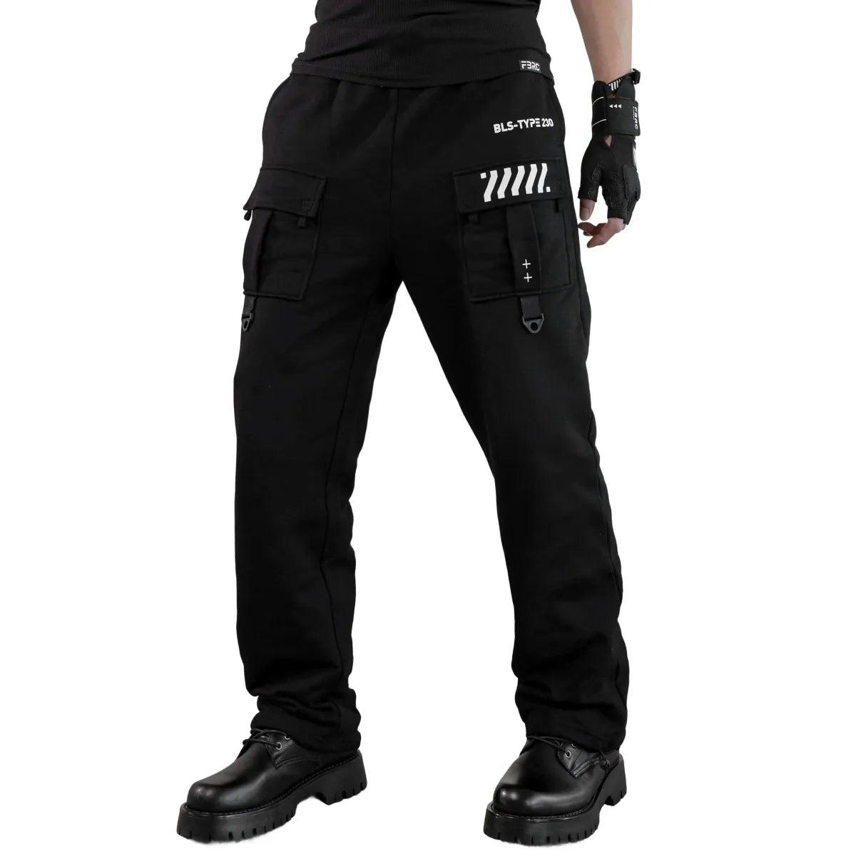 BLS-Type 230 Black French Terry Cargo Pants - Bottoms - Cargo Pants - 11