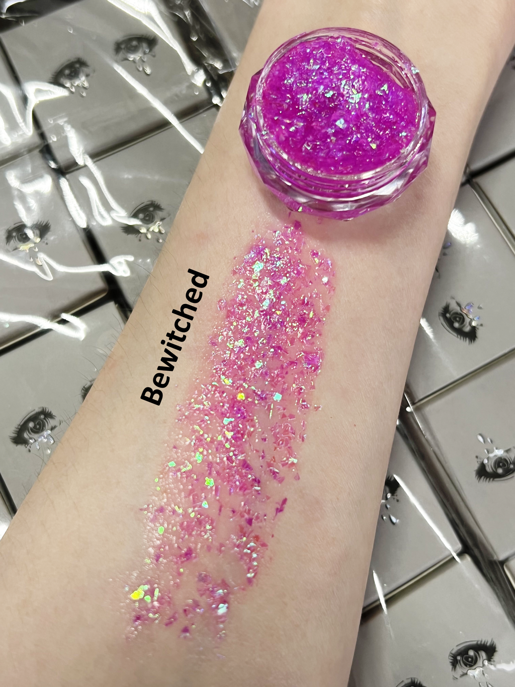 Gel Glitter Tears Festival Makeup