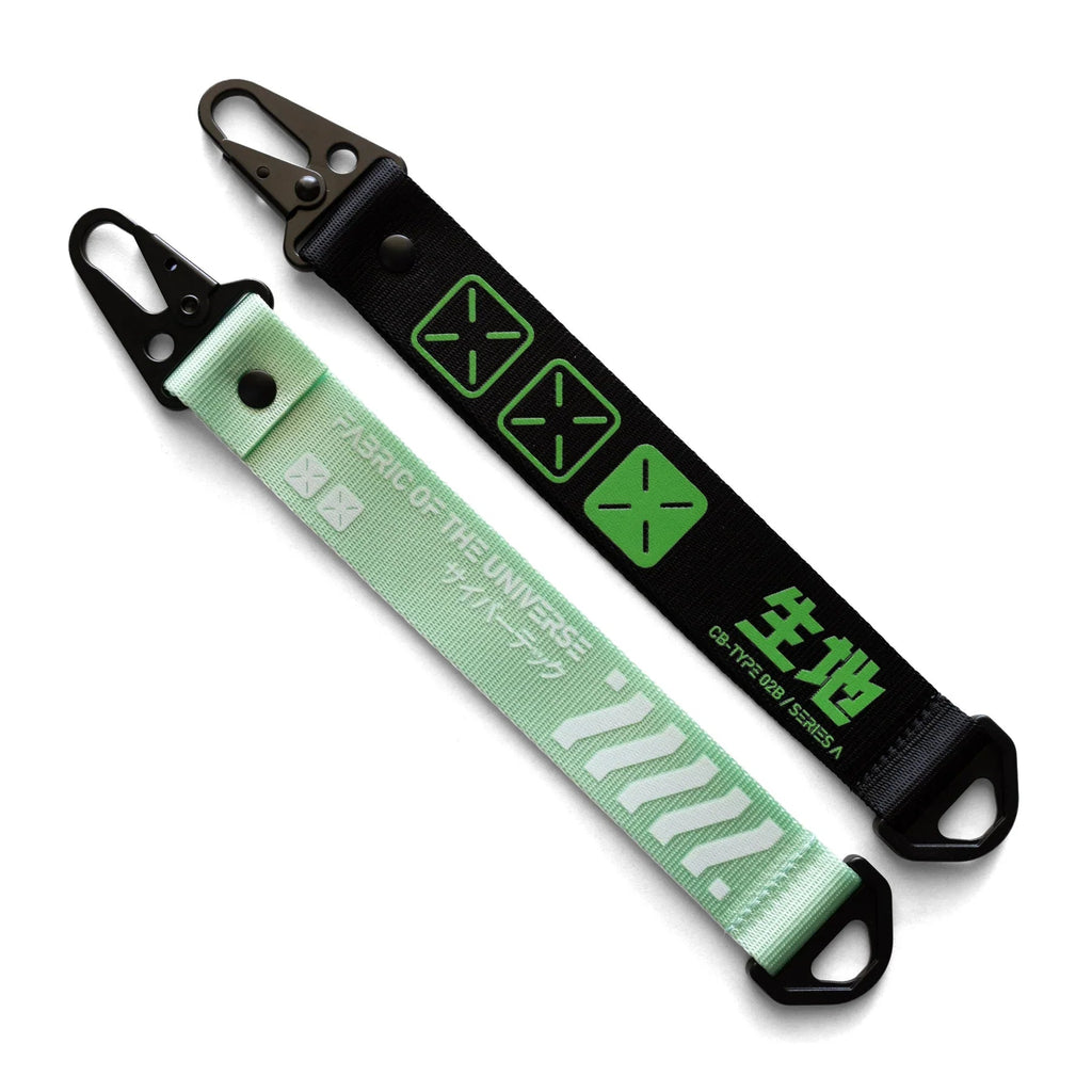 CBR-002 Hang Tag Keychain Set - Black & Pastel Green