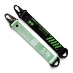 CBR-002 Hang Tag Keychain Set - Black & Pastel Green
