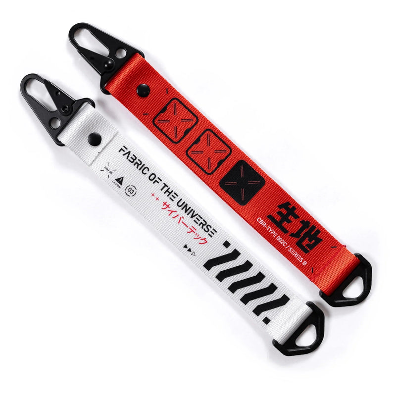 CBR-002C Red & White Carabiner Keychain Set
