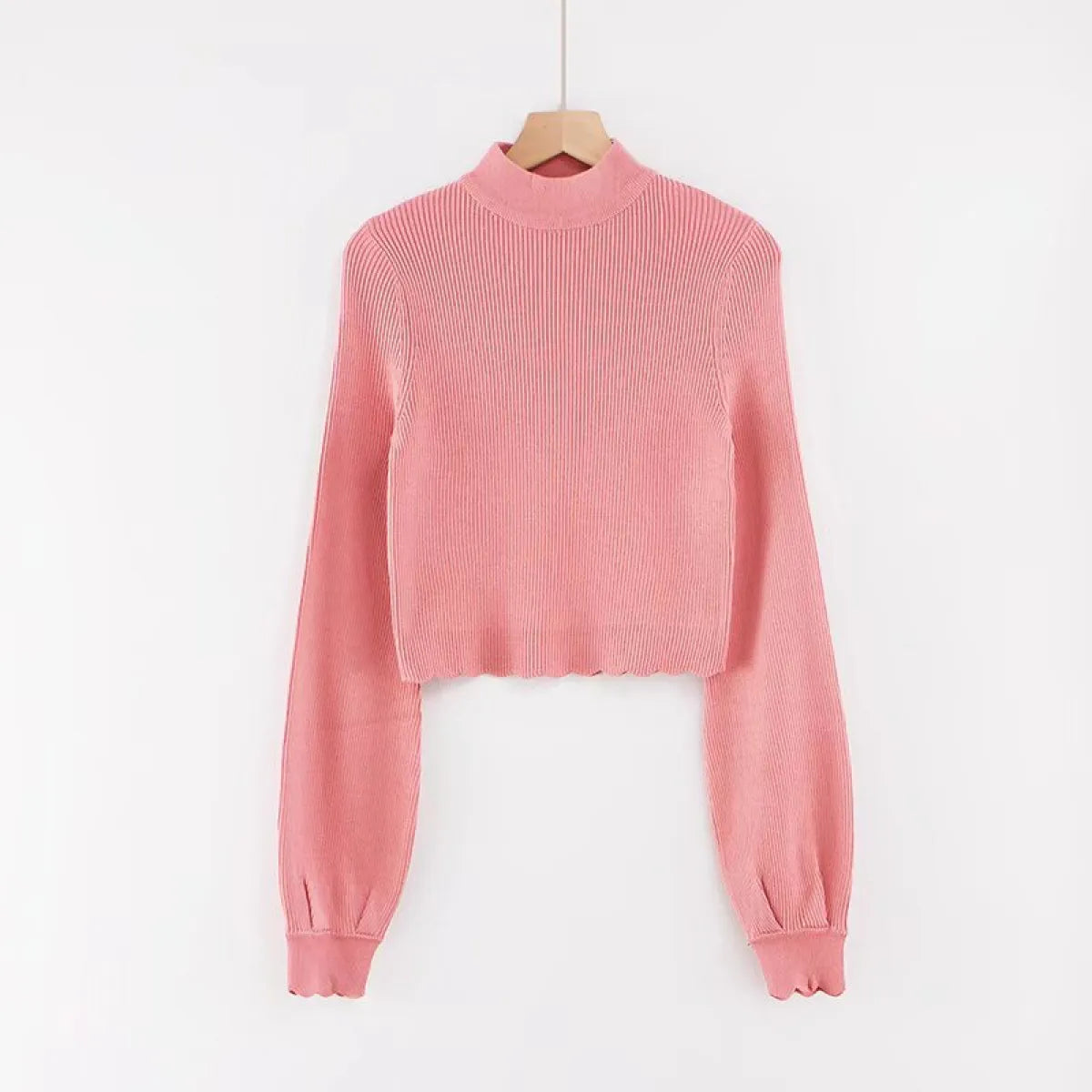 Lotus Ruffle Half High Neck Sweater - Sweaters - Sweater / Pullover - 3