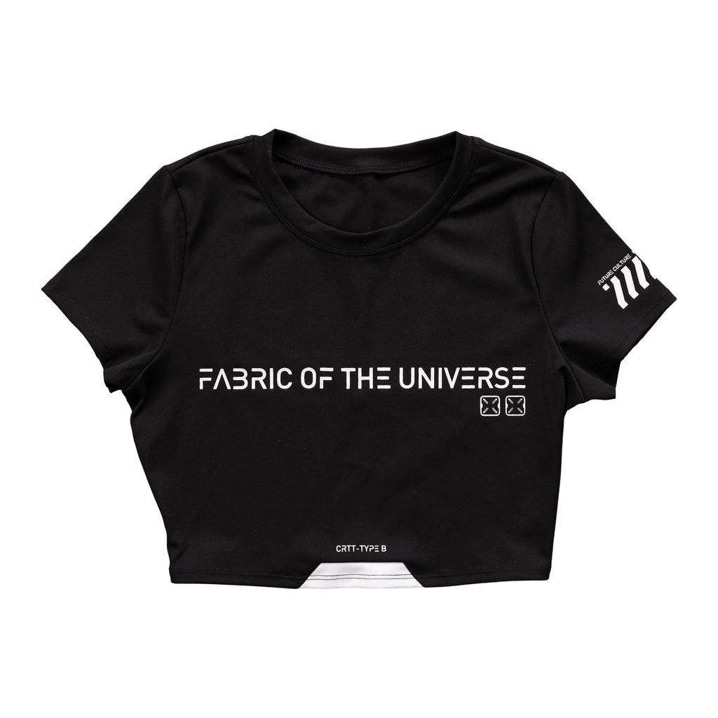CRTT-Type B Black Slim Fit Crop Tee