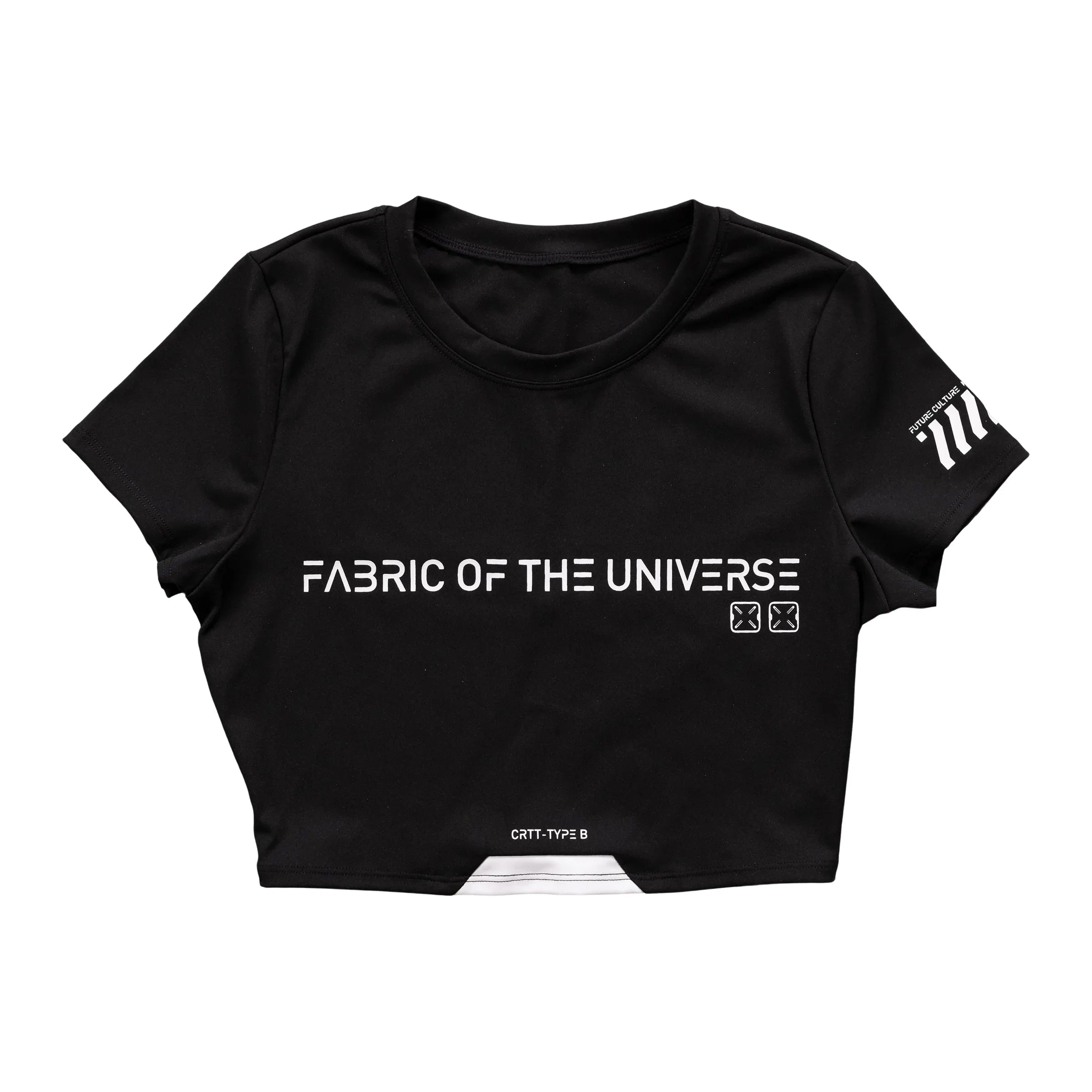 CRTT-Type B Black Slim Fit Crop Tee