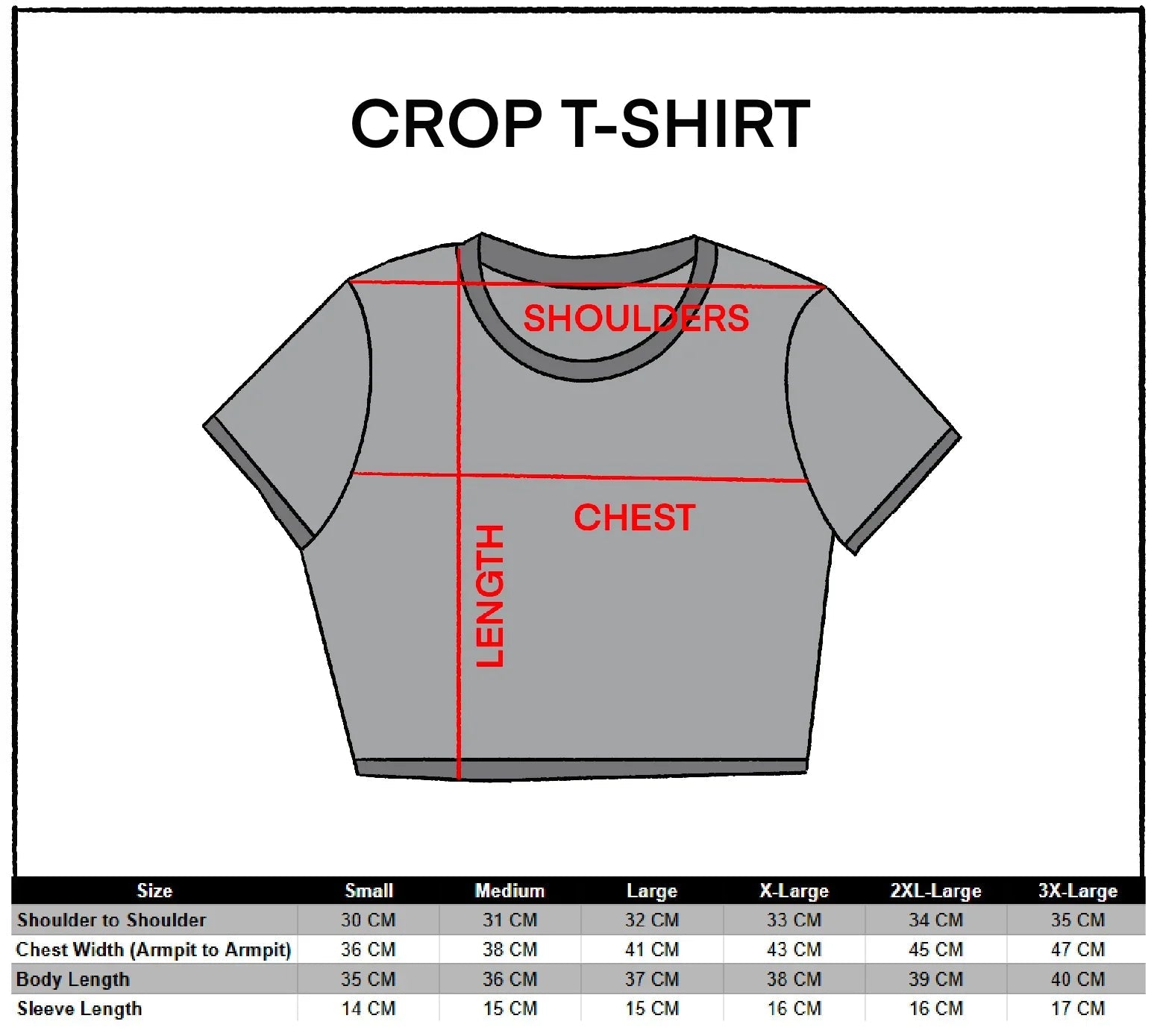 CRTT-Type B Black Slim Fit Crop Tee
