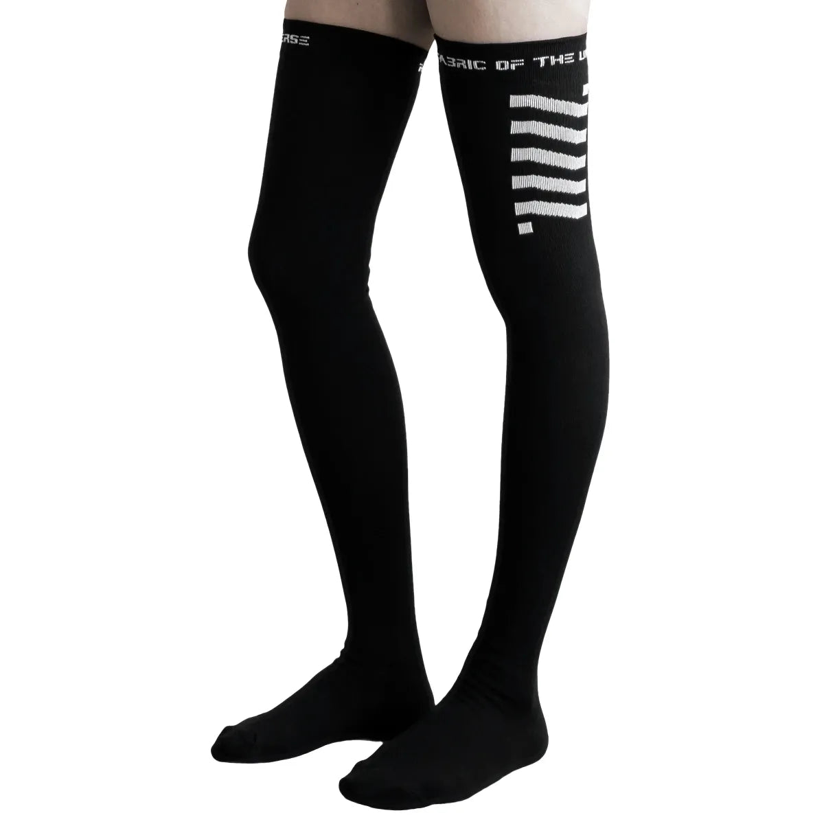 Black Logo Grip Thigh High Socks - Best Sellers - Accessory - 1