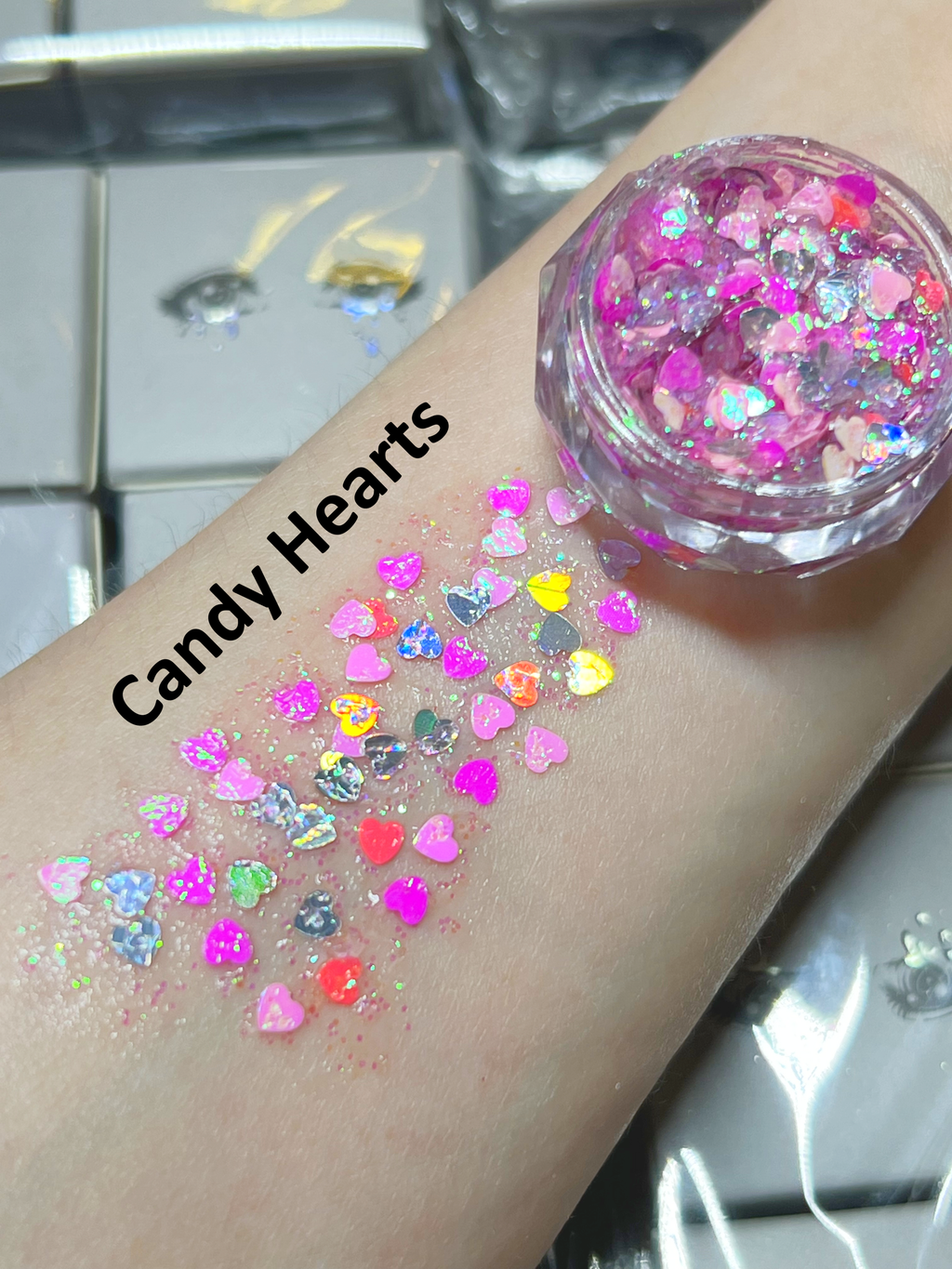 Gel Glitter Tears Festival Makeup