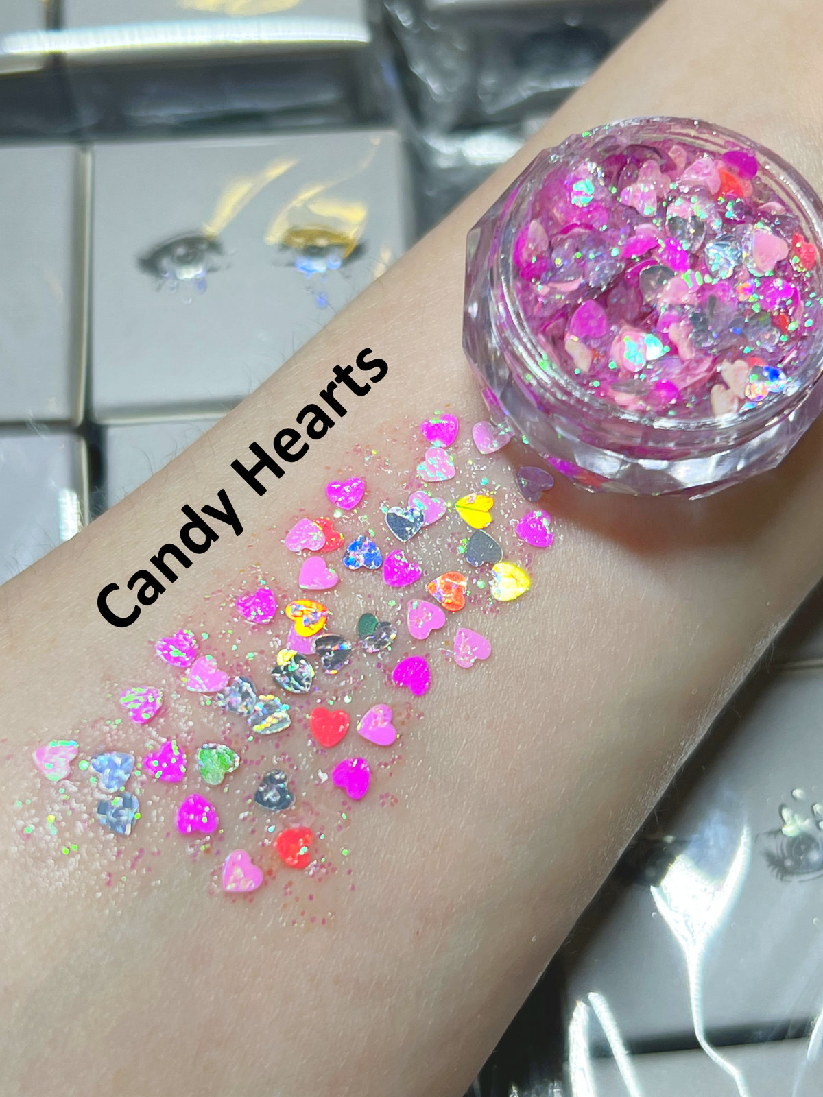 Gel Glitter Tears Festival Makeup