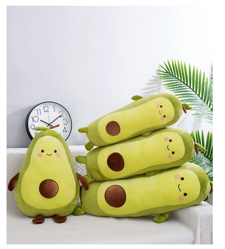 Avocado Plushies - Kawaii Stop - Appease, Avocado, Baby, Cartoon, Comfortable, Doll, Fruits, Girls, Kawaii, Pillow, Plush, Plushies, Soft, Toy, Toys