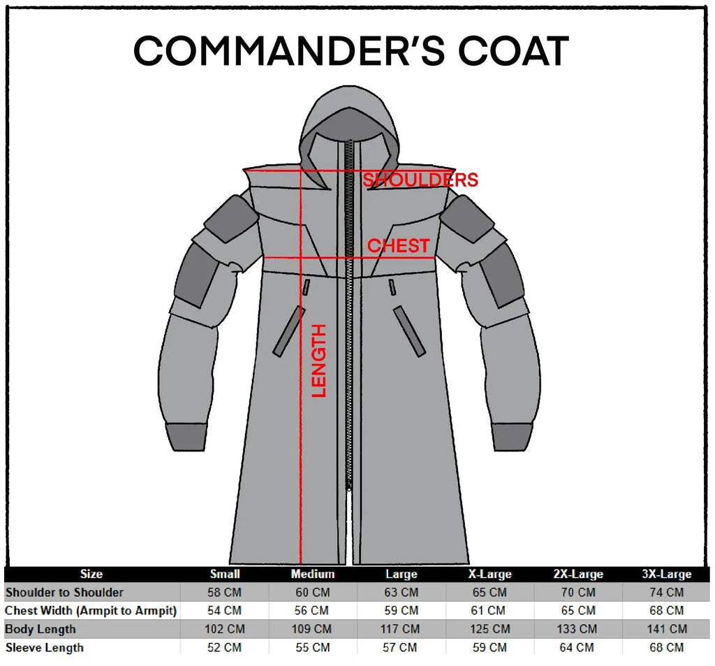 CC-020 White Commander's Trench Coat