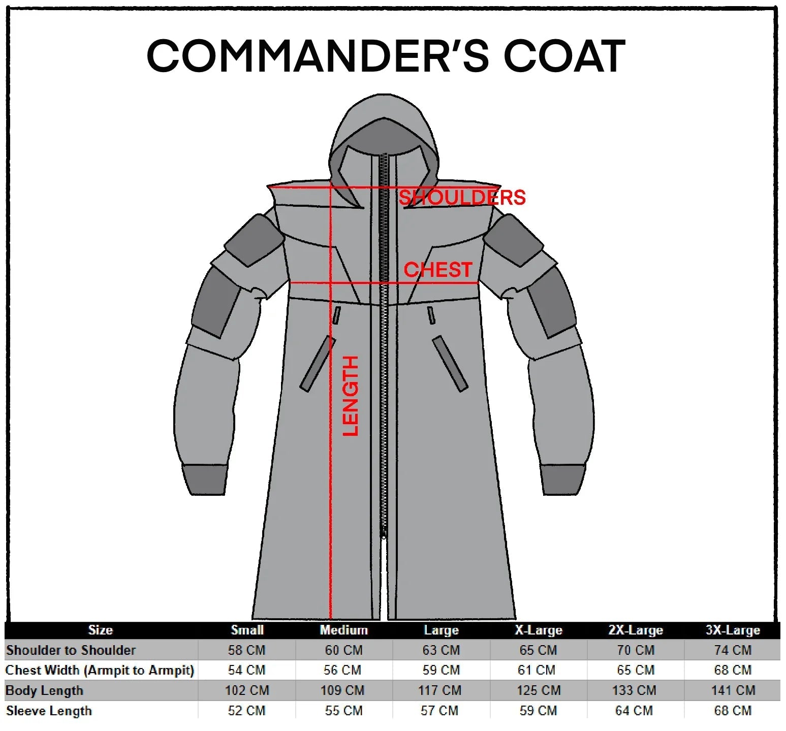 CC-020 White Commander's Trench Coat