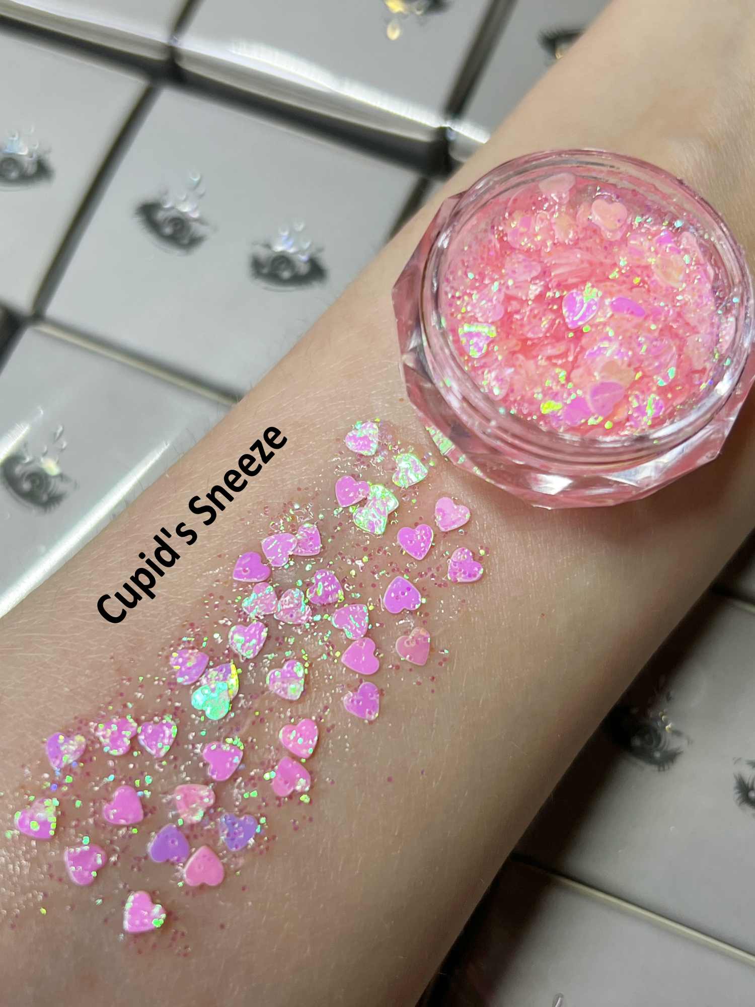 Gel Glitter Tears Festival Makeup