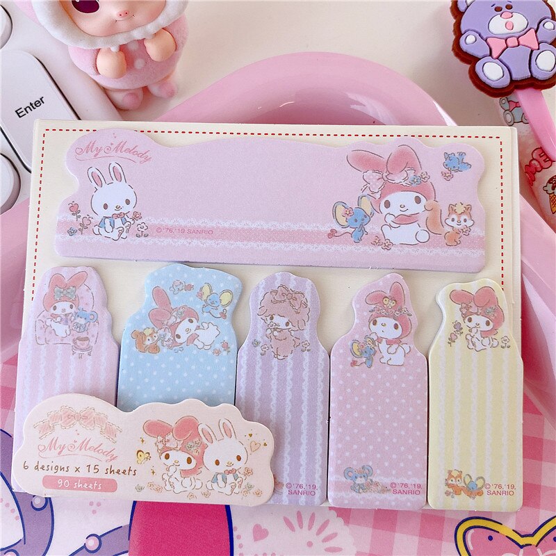 My Melody Notepad - Kawaii Stop - 90 Sheets., Anime, Big-eared Dog, Cute, Index, Kuromi, Memo Pad, Memo Pads, My Melody, N-time, Notepad, Office Supply, Pompompurin, School, Stationary &amp; More, Stationery, Sticky Notes