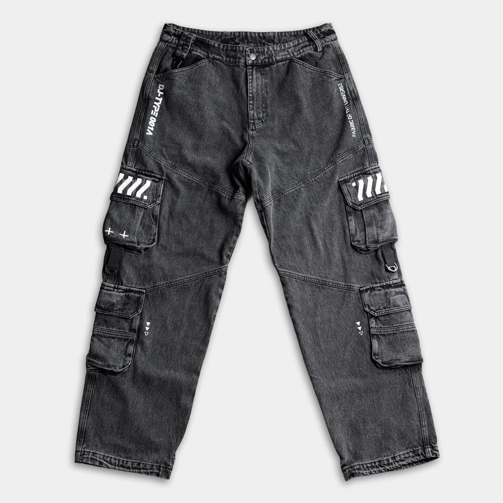 DJ-Type 001A Charcoal Denim Cargo Pants