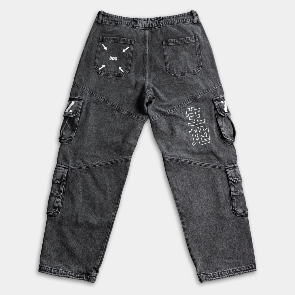 DJ-Type 001A Charcoal Denim Cargo Pants