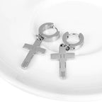 CRX-20 Stainless Steel Cross Earrings
