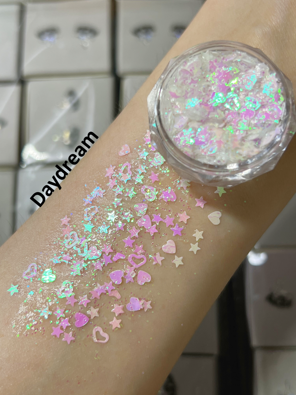 Gel Glitter Tears Festival Makeup