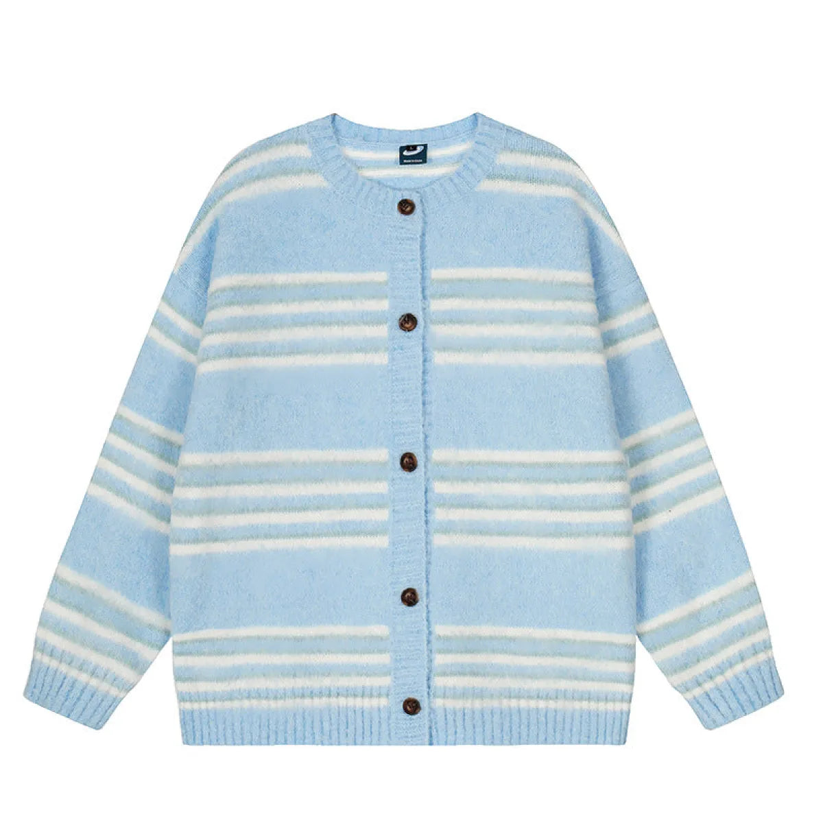 Laid-Back Striped Knit Cardigan - Women’s Clothing & Accessories - Cardigan - 1