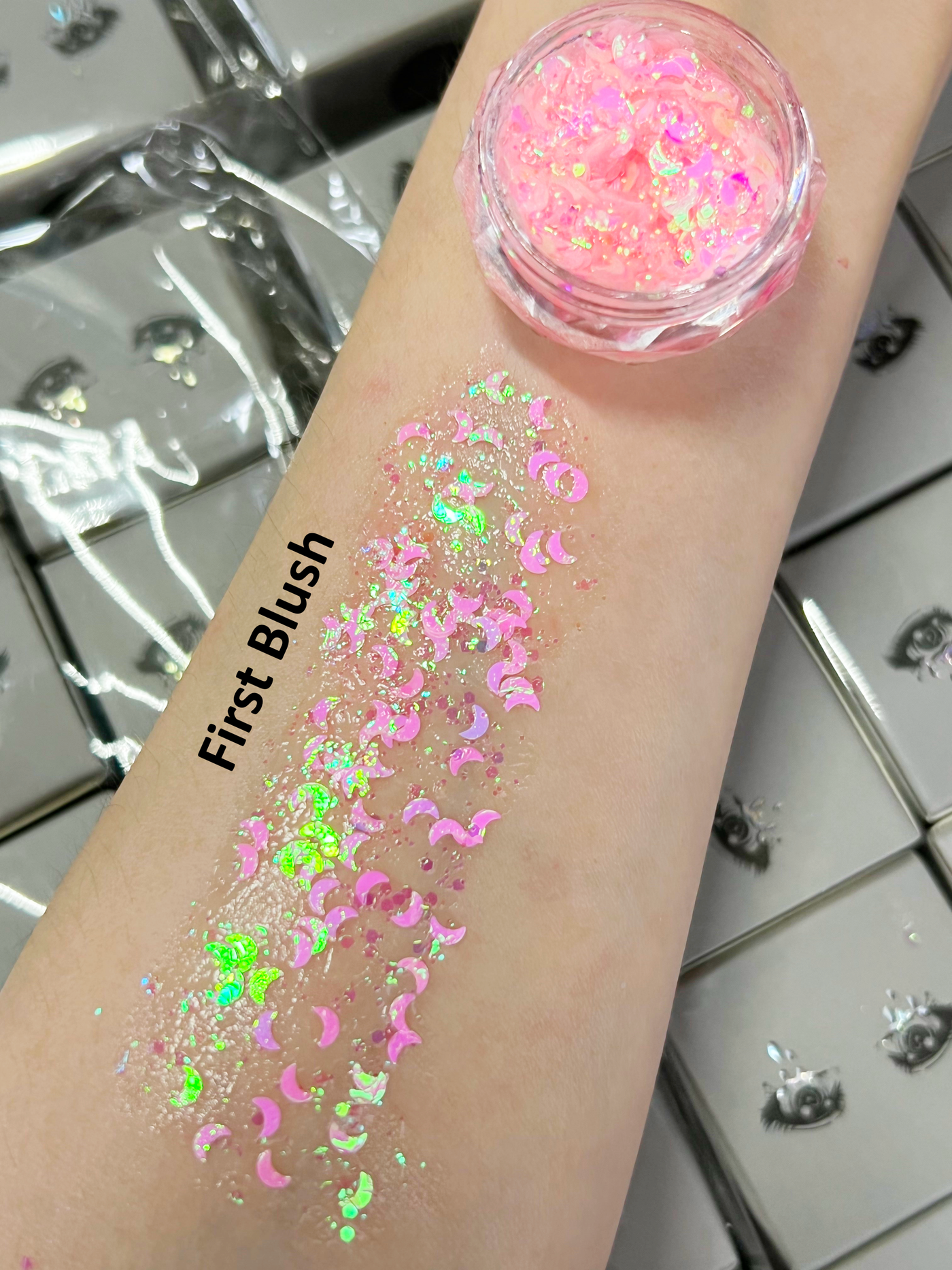 Gel Glitter Tears Festival Makeup