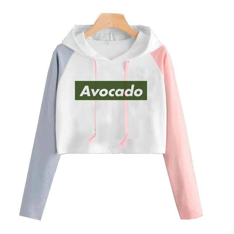 Funny Avocado Hooded Shirt - Kawaii Stop - Adorable, Animal, Avocado, Broadcloth, Crop, Crop Top, Cute, Fashion, Funny, Harajuku, Hooded, Hoodies &amp; Sweatshirts, Japanese, Kawaii, Korean, Modal, Shirt, Sweet, T Shirt, T-Shirts, Tees, Top, Tops, Tops &amp; Tees, Women's Clothing &amp; Accessories