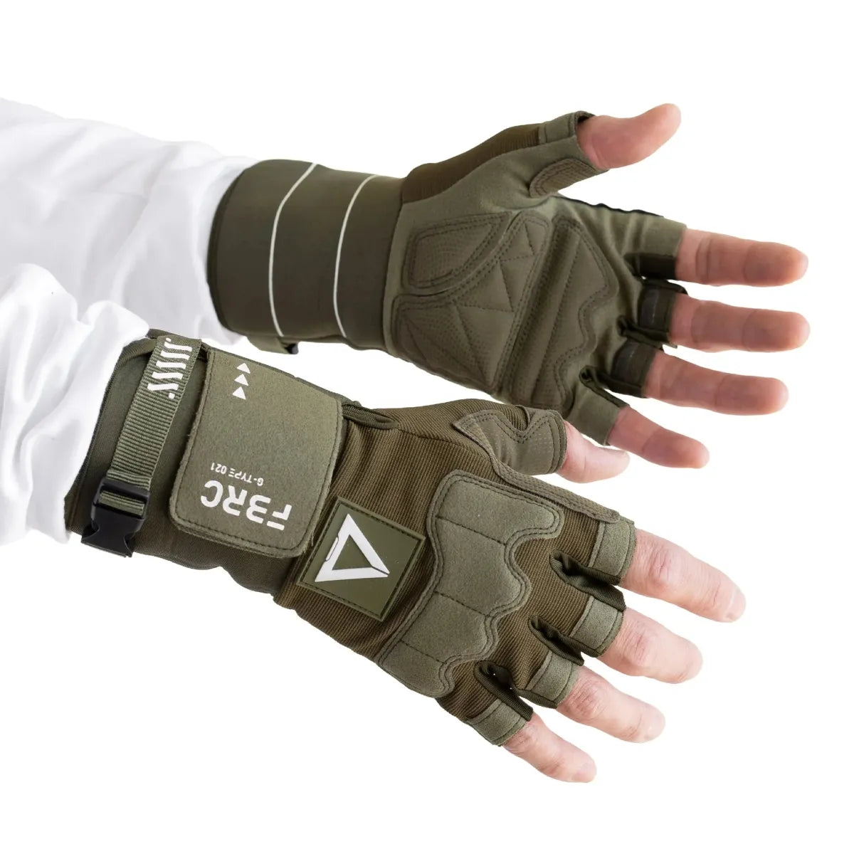 G-Type 021 Mil-Green Tactical Fingerless Gloves - Harajuku Style - Accessory - 1